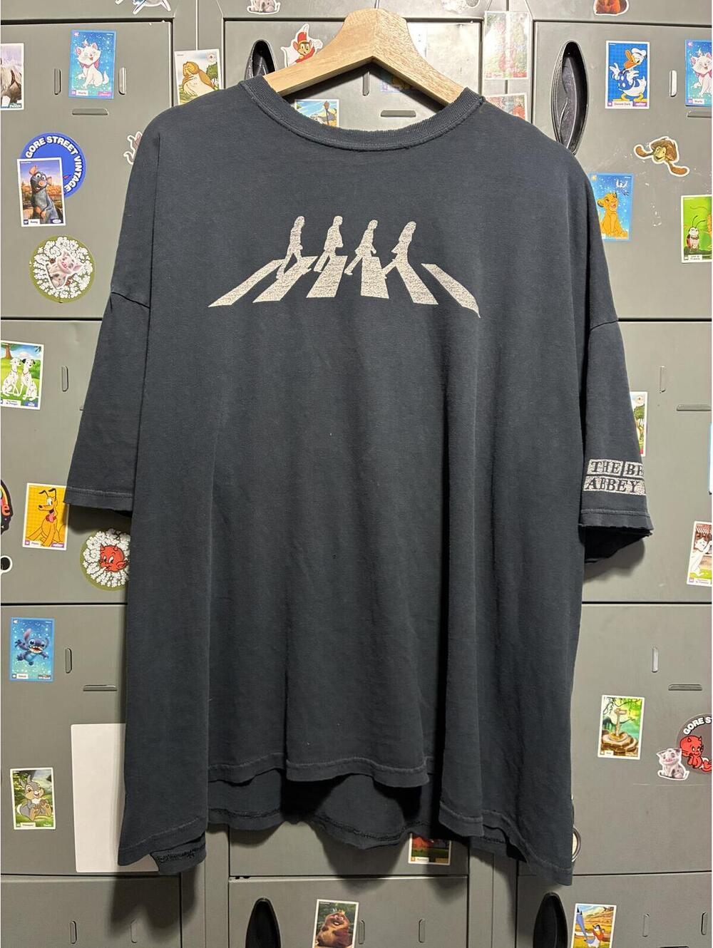 THE BEATLES ABBEY ROAD faded thrashed 3xl 27x27 boxy